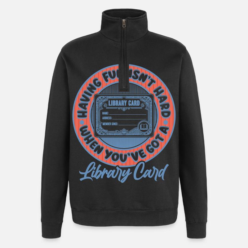 Library Day Librarian Reading Librarian - Quarter-Zip Sweatshirt - black