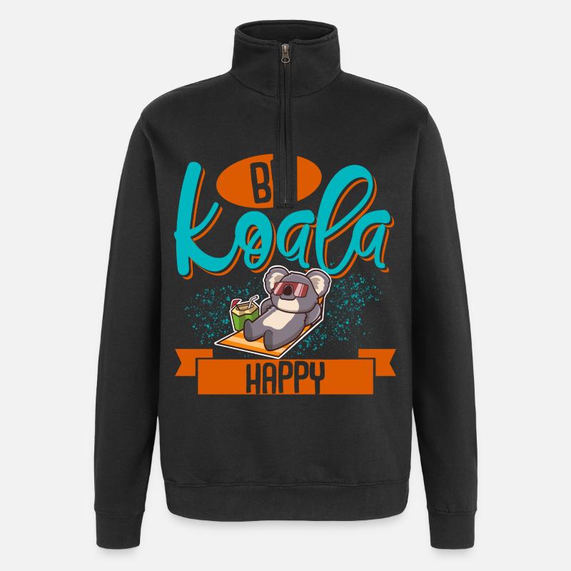 Koala - Quarter-Zip Sweatshirt - black