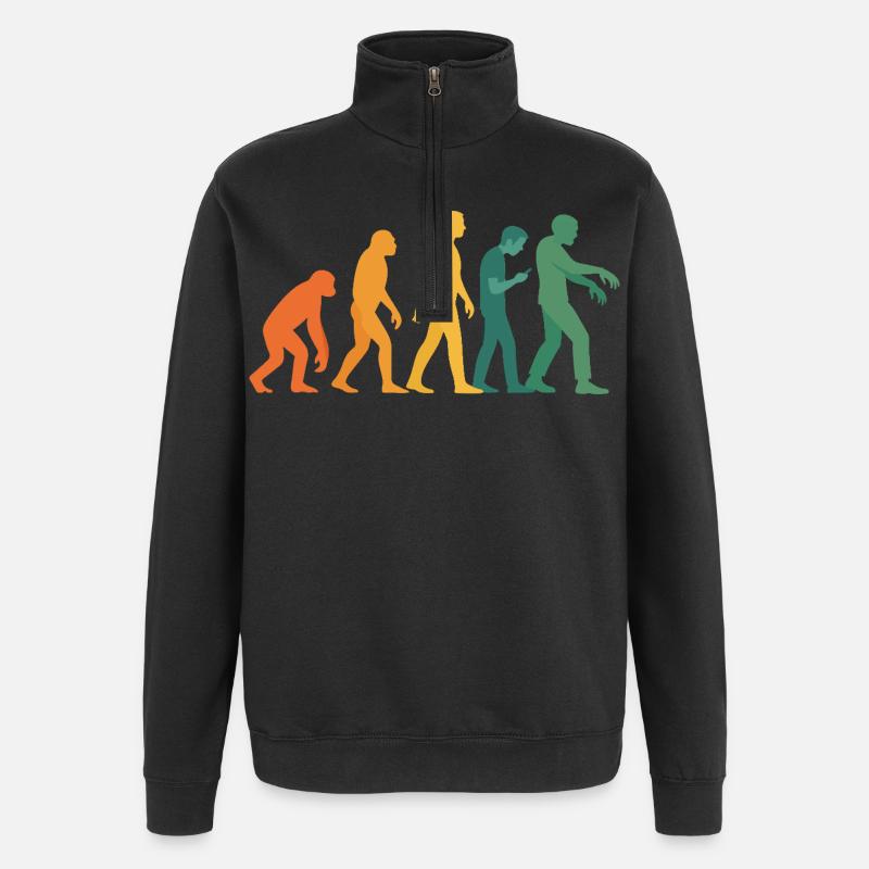 Evolution Silhouette Dégradé - Sweat à zip 1/4 - noir