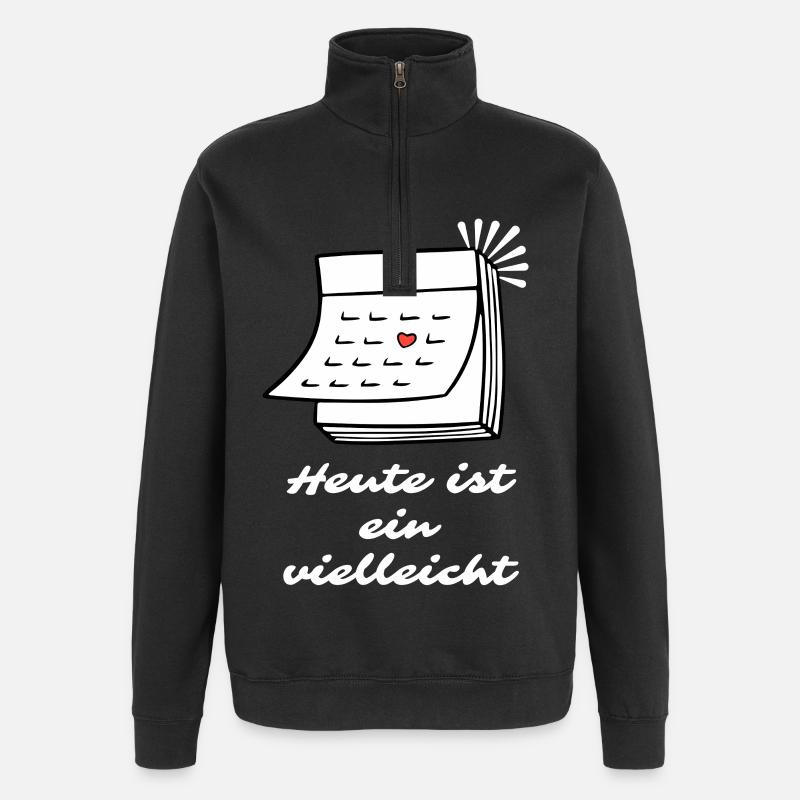 Today is a Maybe Saying - Quarter-Zip Sweatshirt - black