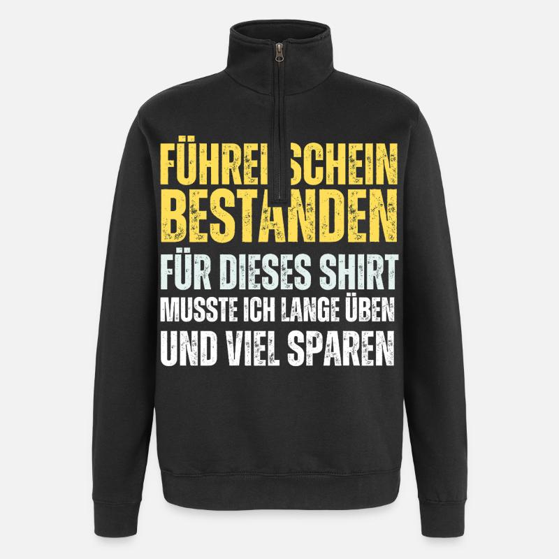 Führerschein Bestanden  - Quarter-Zip-Sweatshirt - Schwarz