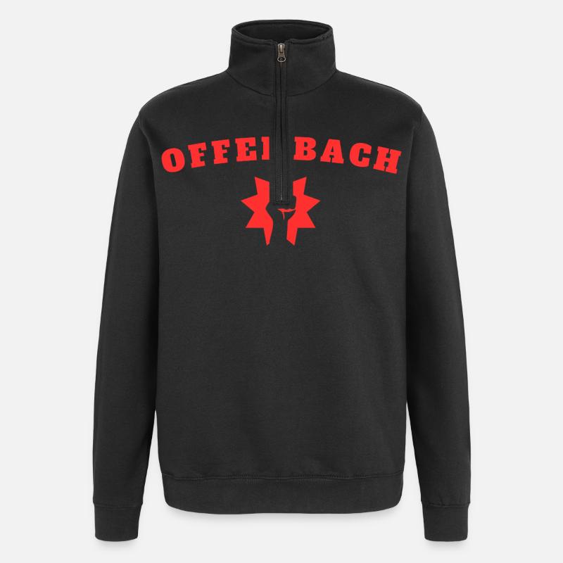 Offenbach - Sweat à zip 1/4 - noir