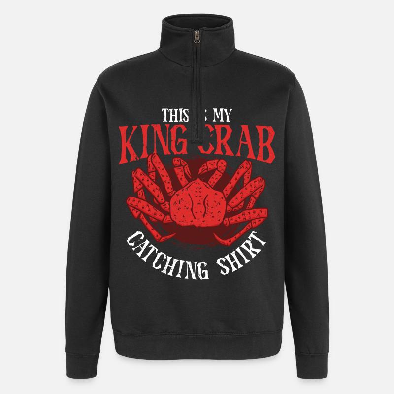 Crabe royal d’Alaska - Sweat à zip 1/4 - noir