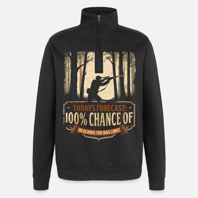 Eichhörnchenjäger Baumratte - Quarter-Zip-Sweatshirt - Schwarz