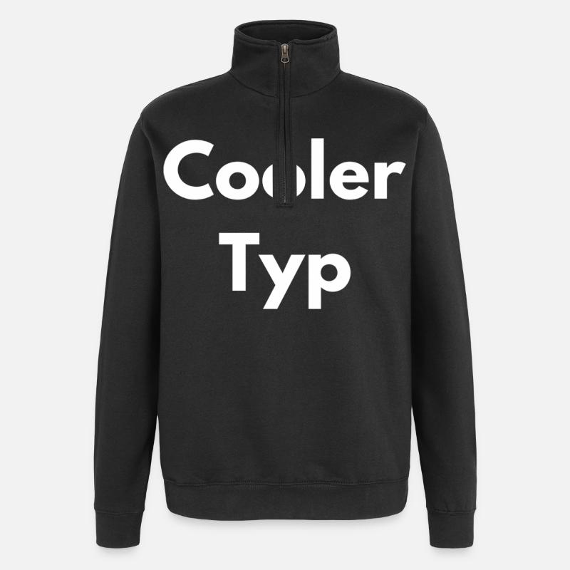 mec cool - Sweat à zip 1/4 - noir