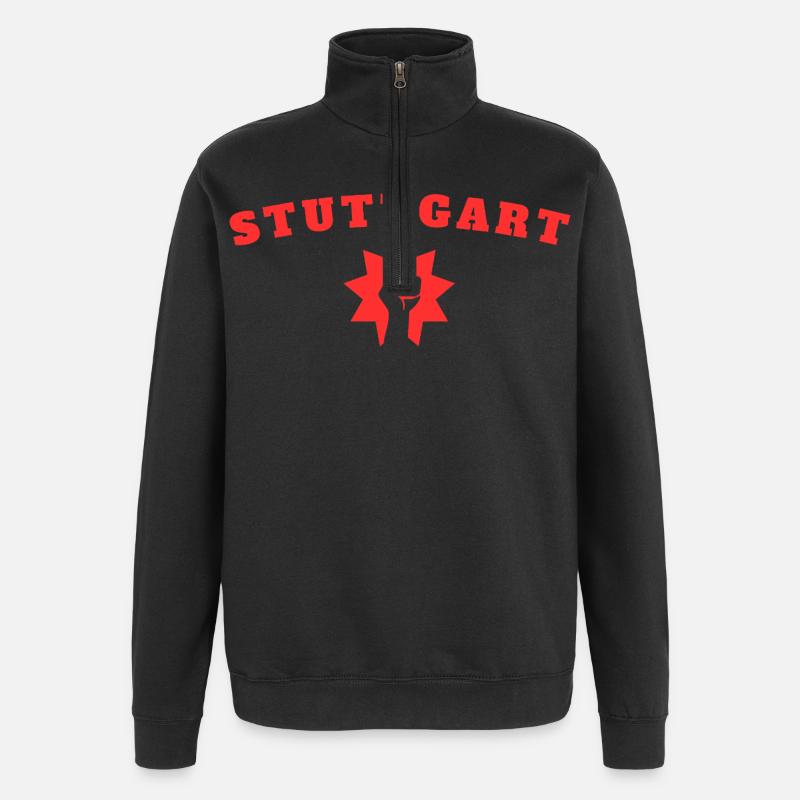 Stuttgart - Sweat à zip 1/4 - noir