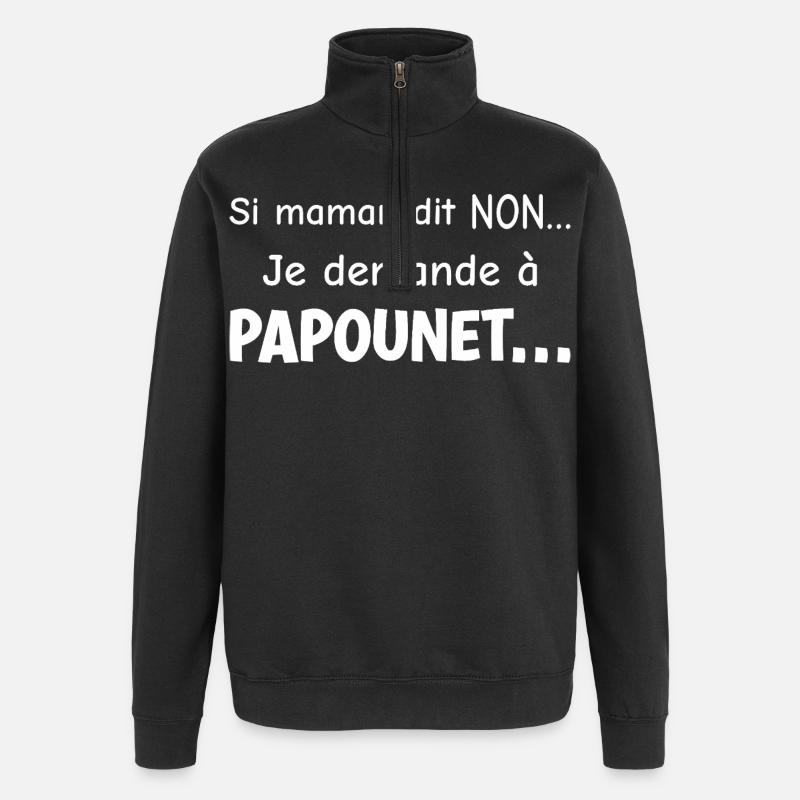 Accomplice daddy - Quarter-Zip Sweatshirt - black