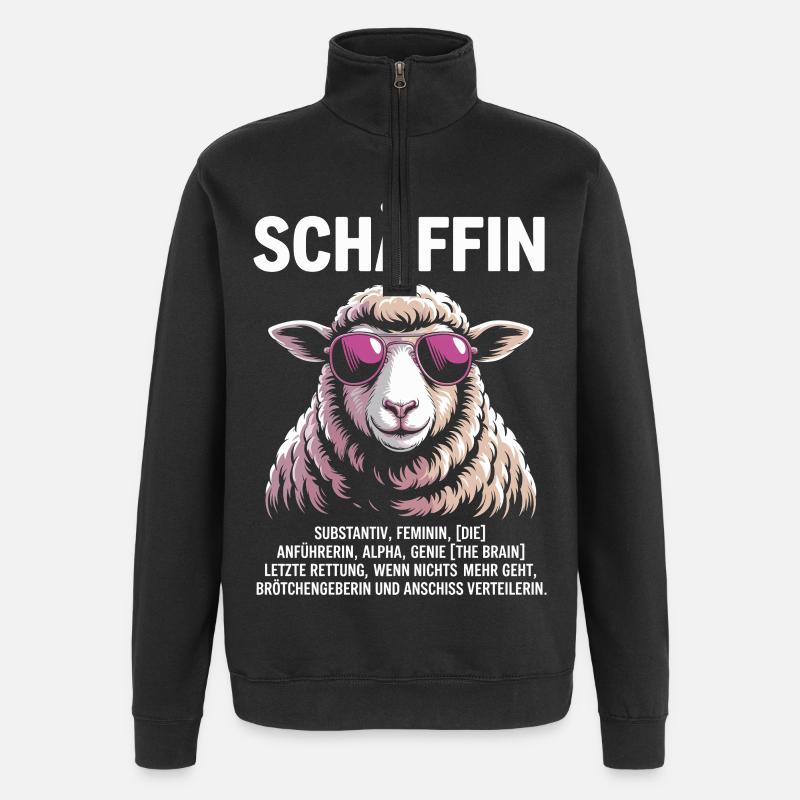 Schäffin Chefin Anführerin Alpha Genie - Quarter-Zip Sweatshirt - black