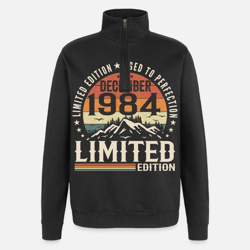 Dezember 1984 - Quarter-Zip-Sweatshirt - Schwarz