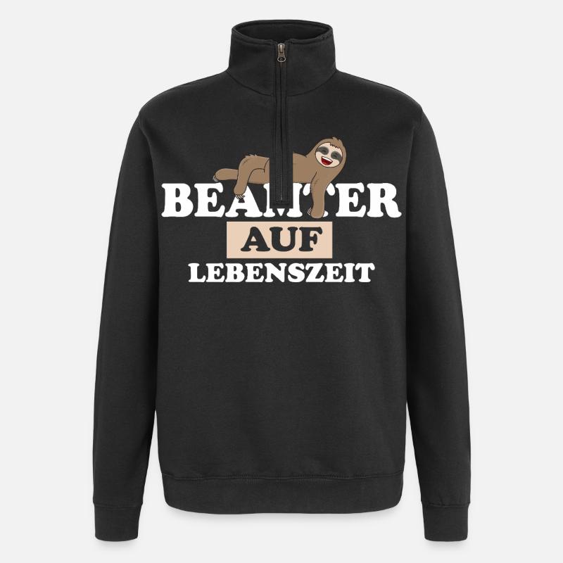 Beamter auf Lebenszeit - Quarter-Zip-Sweatshirt - Schwarz