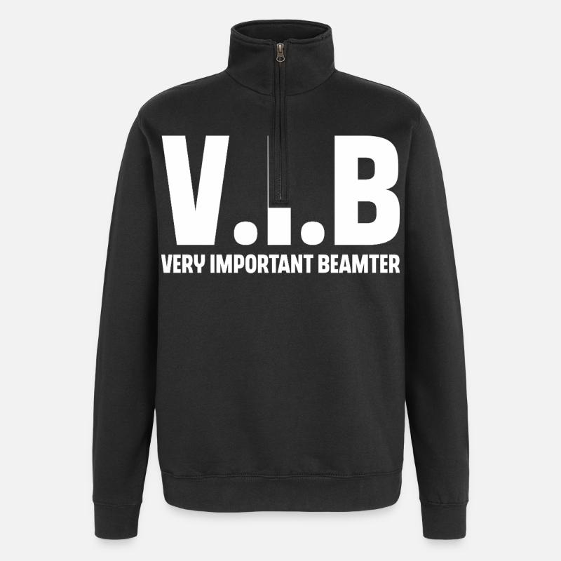 Beamter - Quarter-Zip-Sweatshirt - Schwarz