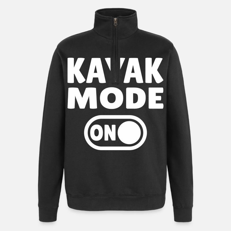Mode kayak activé - Sweat à zip 1/4 - noir