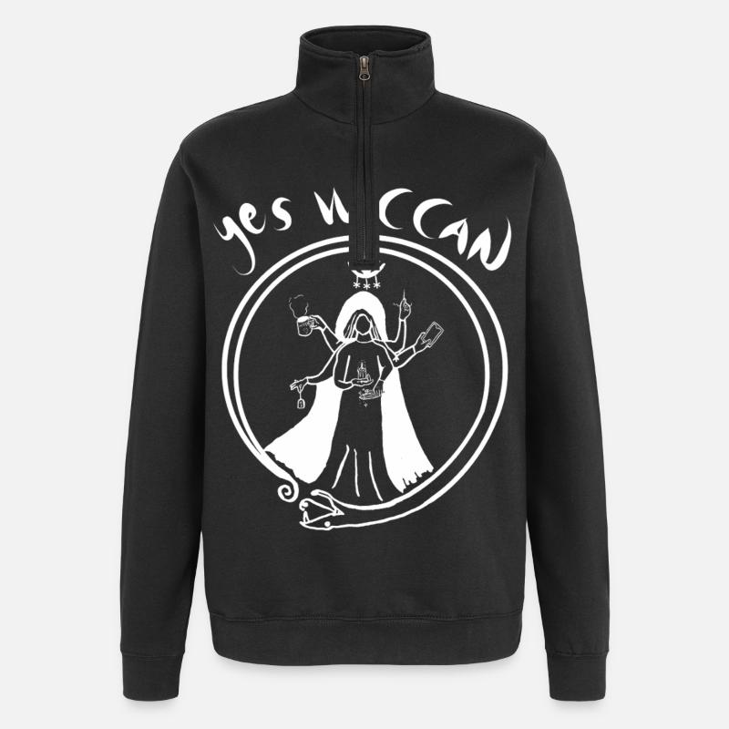 Ja Wicca - Quarter-Zip-Sweatshirt - Schwarz