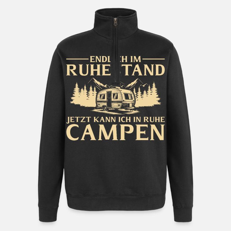 Endlich_im_Ruhestand_ _In_Ruhe_Campen - Sweat à zip 1/4 - noir