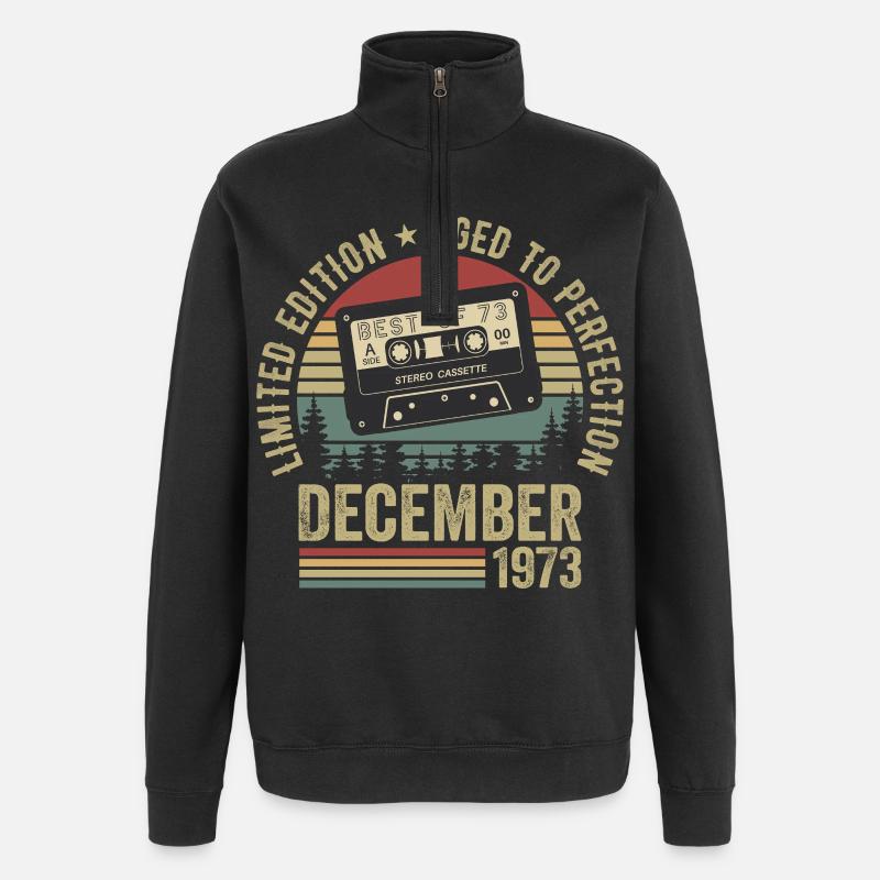 Décembre 1973 - Anniversaire Décembre 1973 - Sweat à zip 1/4 - noir