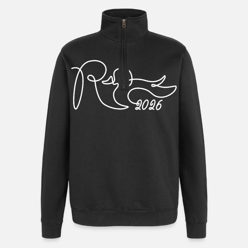 Rente eine Linie - 2026 Endlich geschafft - Quarter-Zip-Sweatshirt - Schwarz
