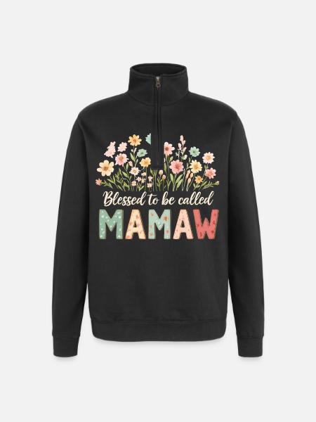 Gesegnet Mamaw genannt zu werden - Quarter-Zip Sweatshirt - black