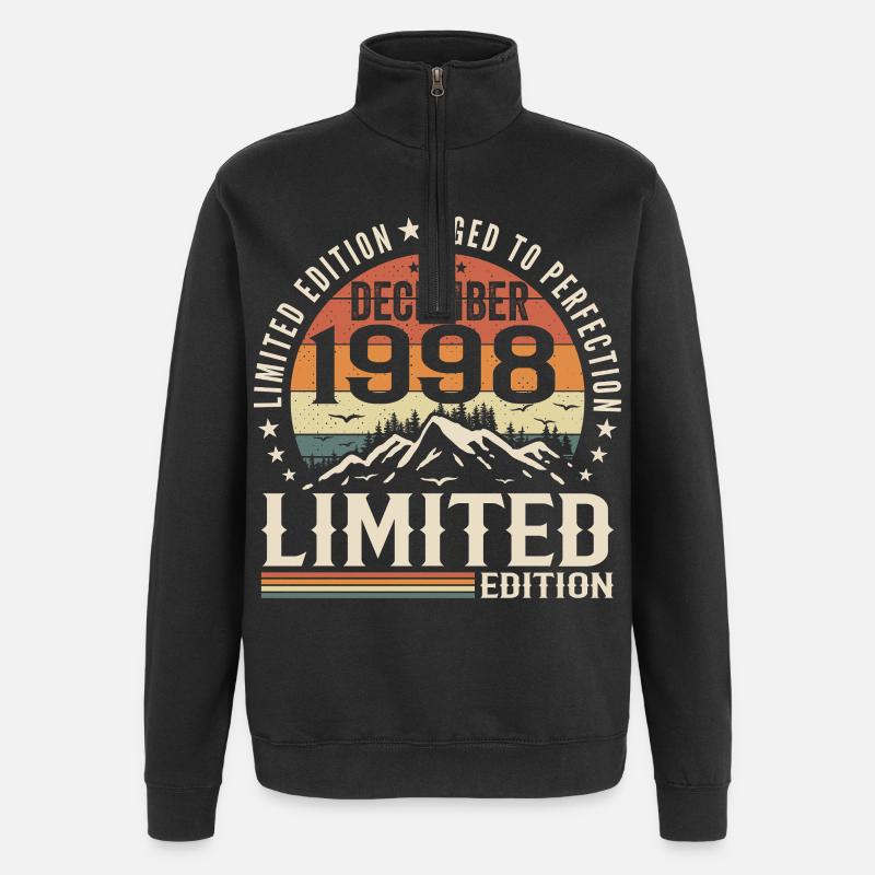 Dezember 1998 - Quarter-Zip-Sweatshirt - Schwarz
