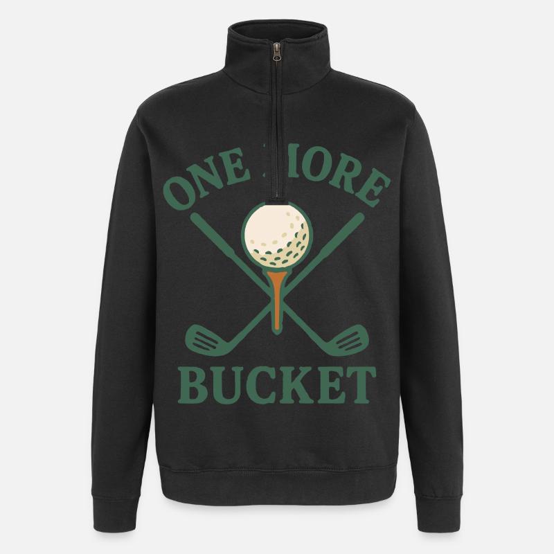 Ein weiterer Eimer Golfschläger Fun Design - Quarter-Zip-Sweatshirt - Schwarz