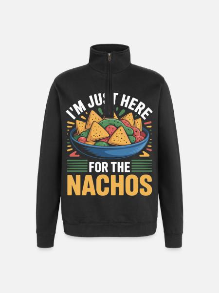 Tortilla Taco Nachos mexicains - Sweat à zip 1/4 - noir