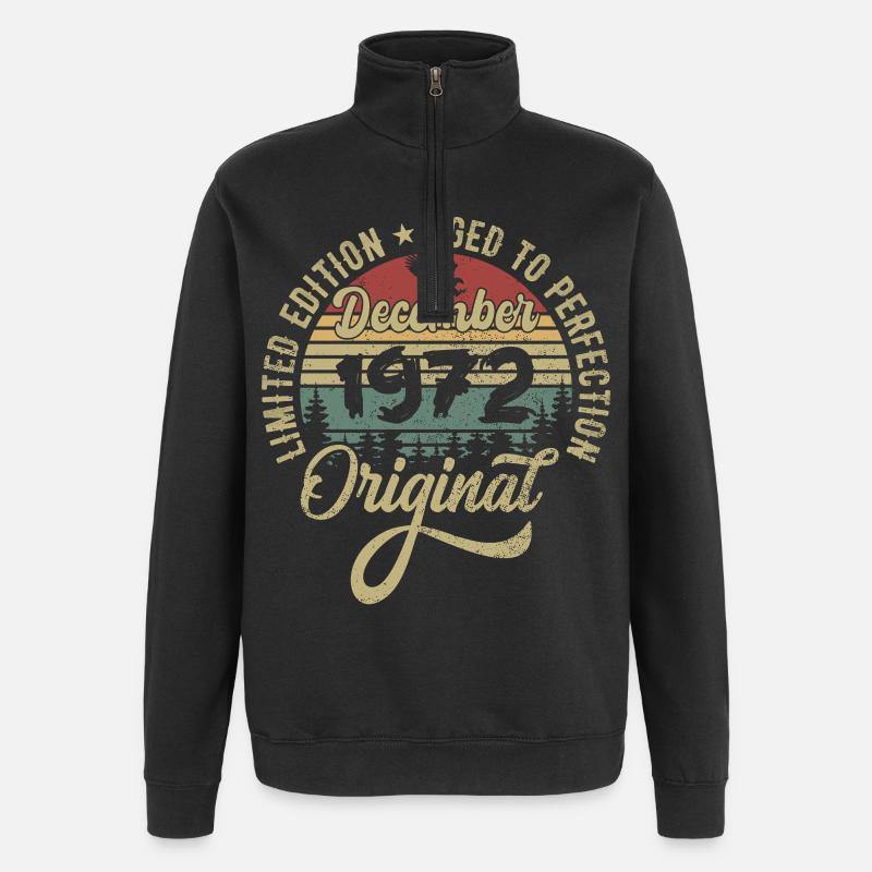 December 1972 - Legend since December 1972 - Quarter-Zip Sweatshirt - black