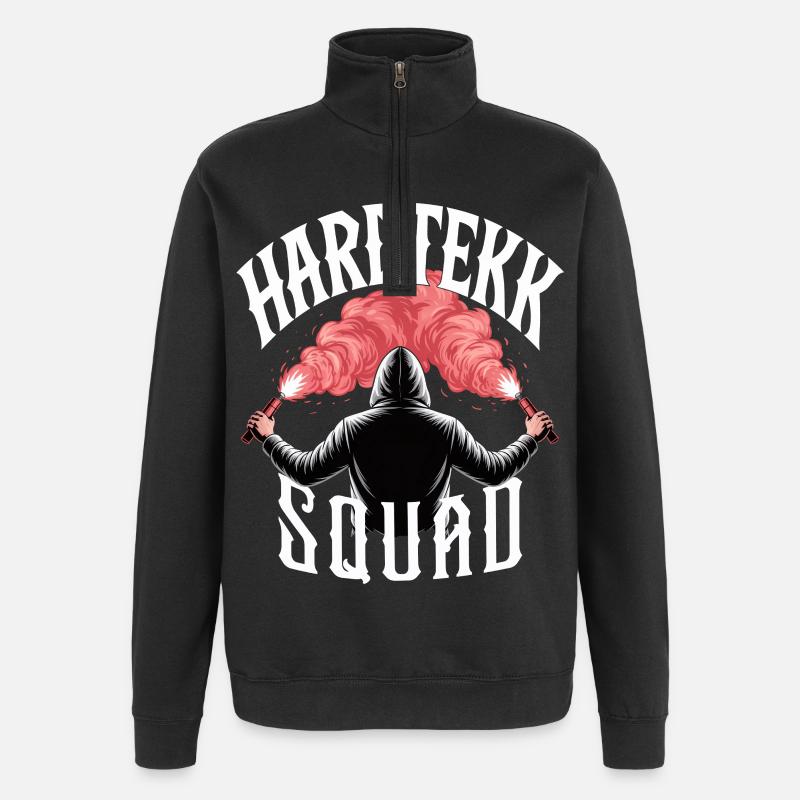 Hardtekk Squad Tekke Allemagne de l’Est - Sweat à zip 1/4 - noir