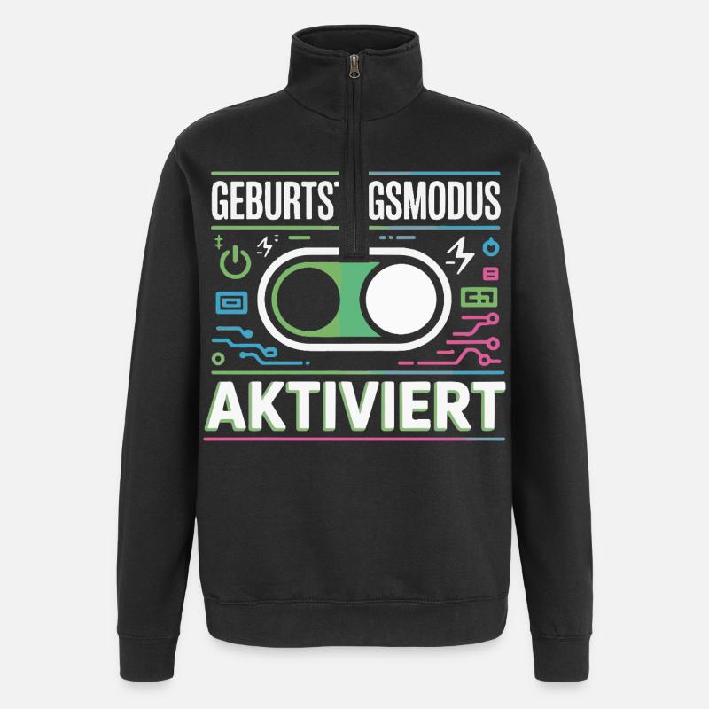 Mode anniversaire activé - Sweat à zip 1/4 - noir