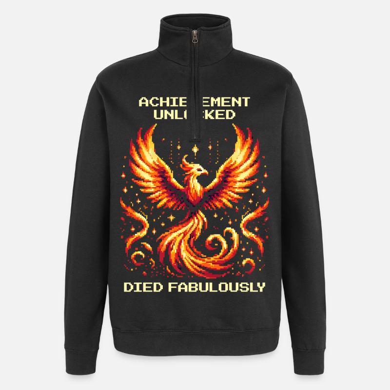 Succès débloqué : Mort fabuleuse | JDR - Sweat à zip 1/4 - noir