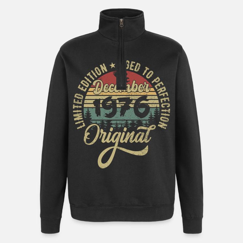 Décembre 1976 - Légende depuis décembre 1976 - Sweat à zip 1/4 - noir