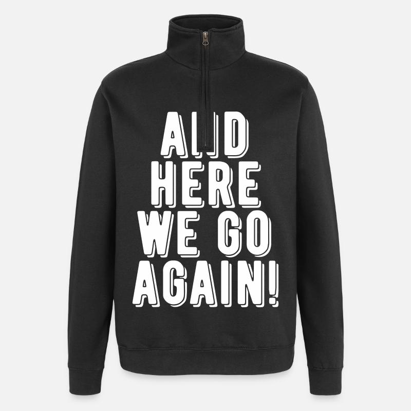 Es geht wieder los! - Quarter-Zip-Sweatshirt - Schwarz