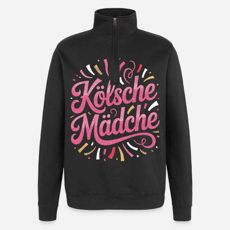 Cologne Filles Carnaval Cologne Filles - Sweat à zip 1/4 - noir