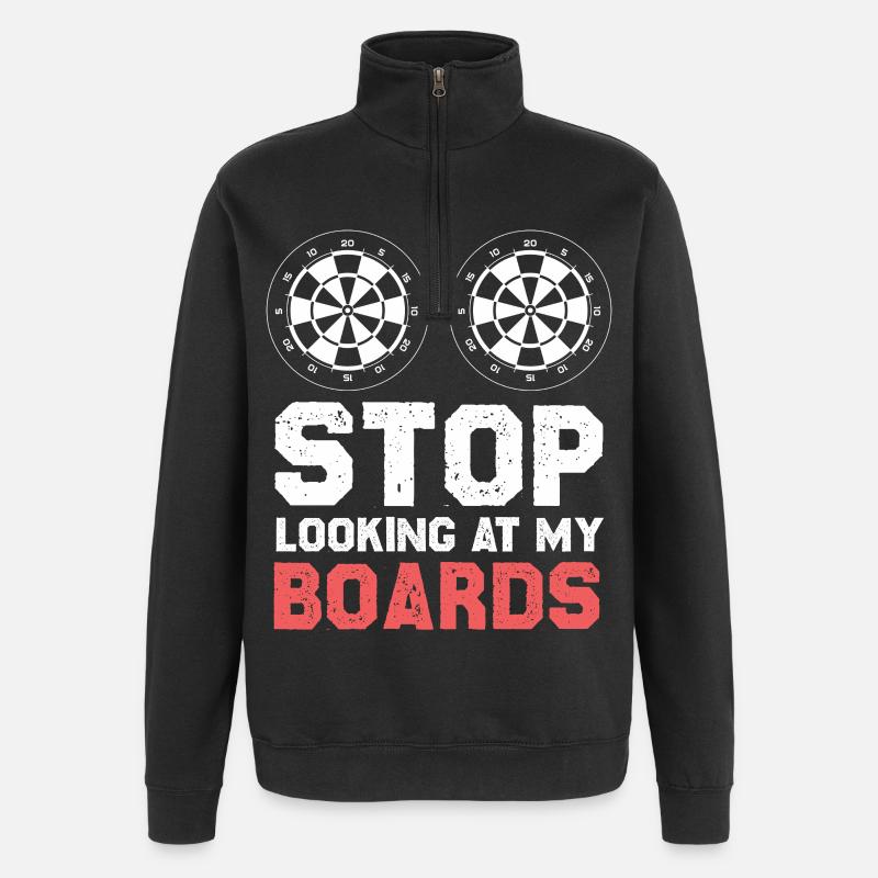 Stop, not on my boards - Quarter-Zip Sweatshirt - black