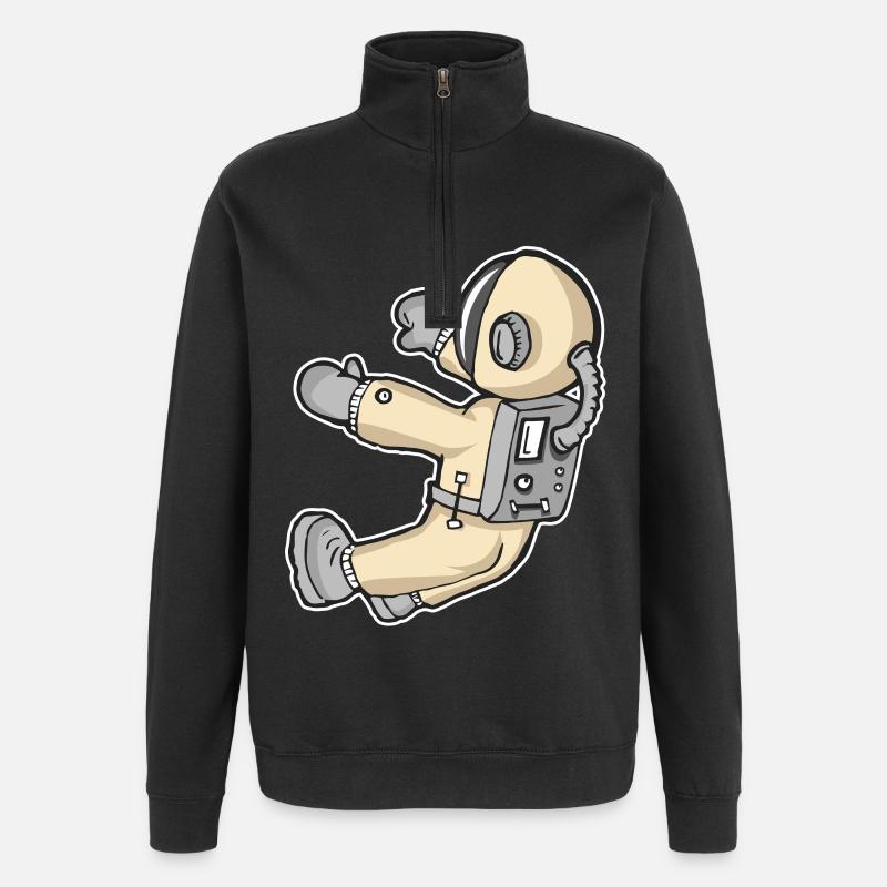 SPACE - Quarter-Zip-Sweatshirt - Schwarz