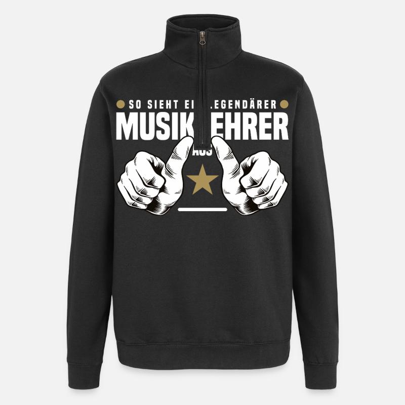 Professeur de musique - Sweat à zip 1/4 - noir
