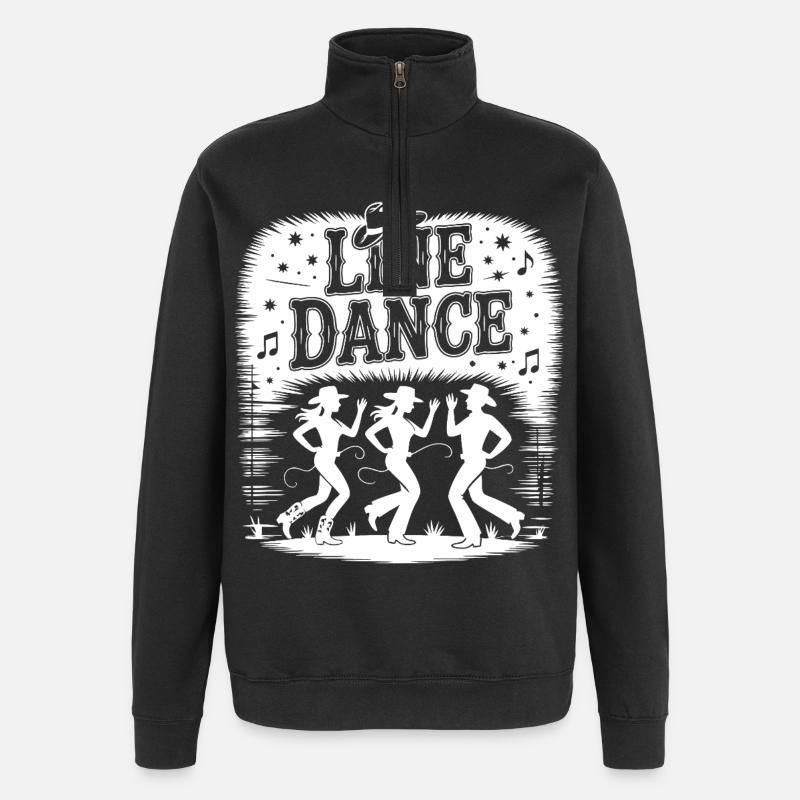 Silhouettes de danse en ligne - Sweat à zip 1/4 - noir