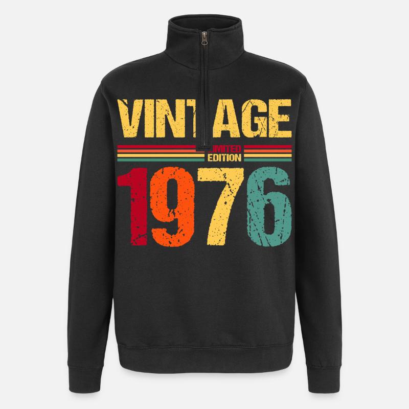 50e anniversaire édition limitée 1976 - Sweat à zip 1/4 - noir