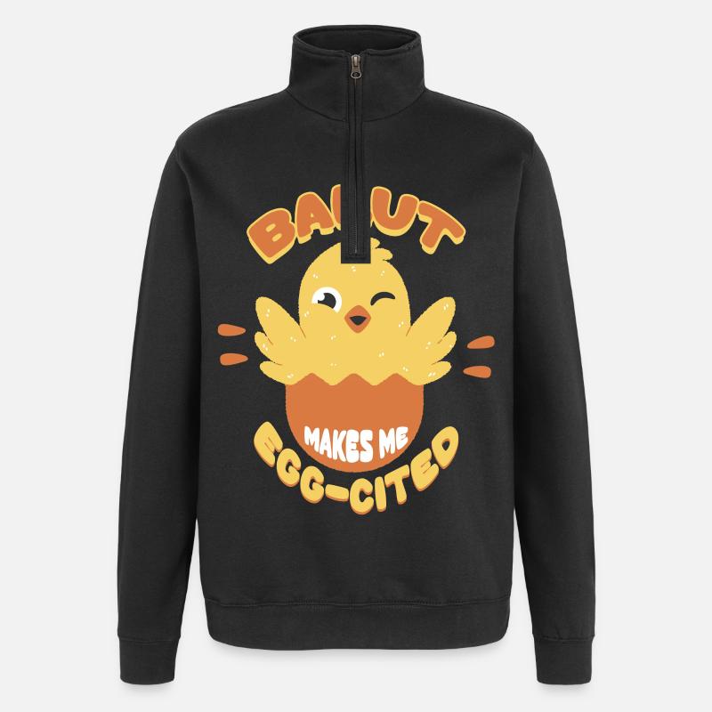 Balut Makes Me Egg-Cited Phillippinen - Quarter-Zip-Sweatshirt - Schwarz