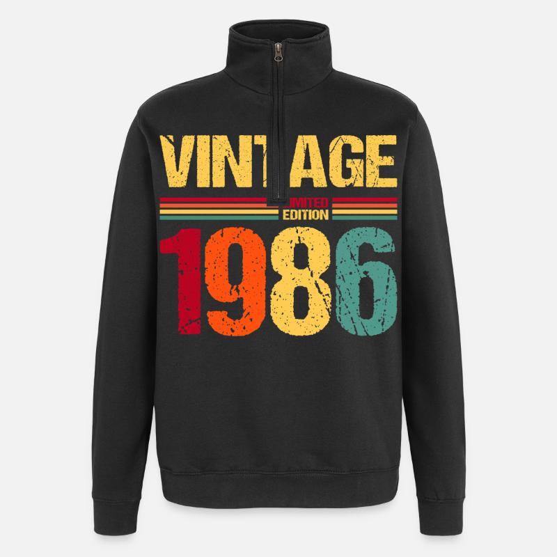 40e anniversaire 1986 Édition limitée - Sweat à zip 1/4 - noir