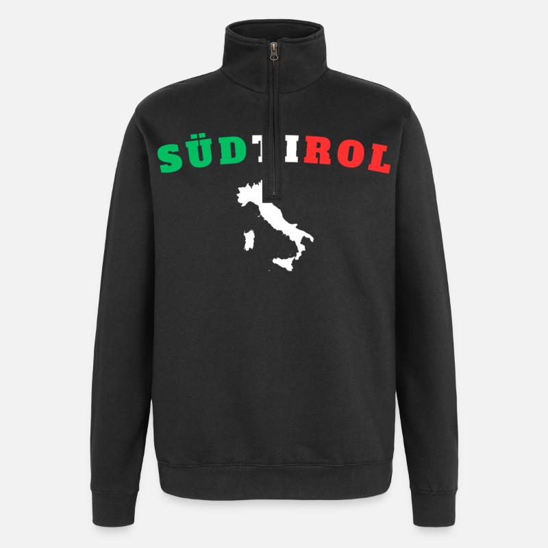 Südtirol - Quarter-Zip-Sweatshirt - Schwarz