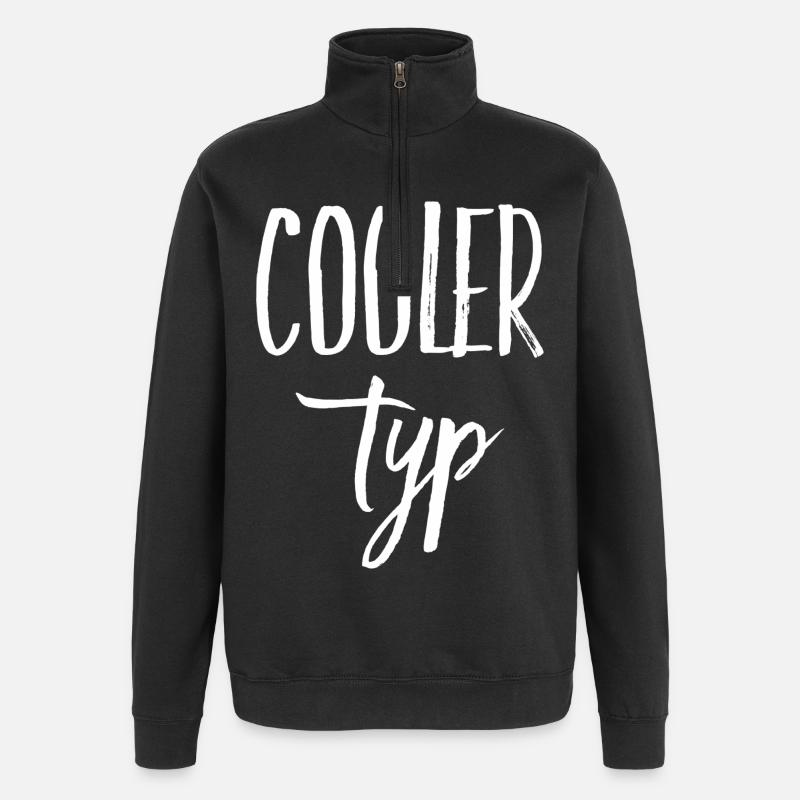 COOLER TYP - Quarter-Zip-Sweatshirt - Schwarz
