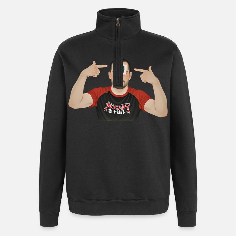 BRAIN PROCESSOR – Geek & Science-Fiction - Quarter-Zip-Sweatshirt - Schwarz