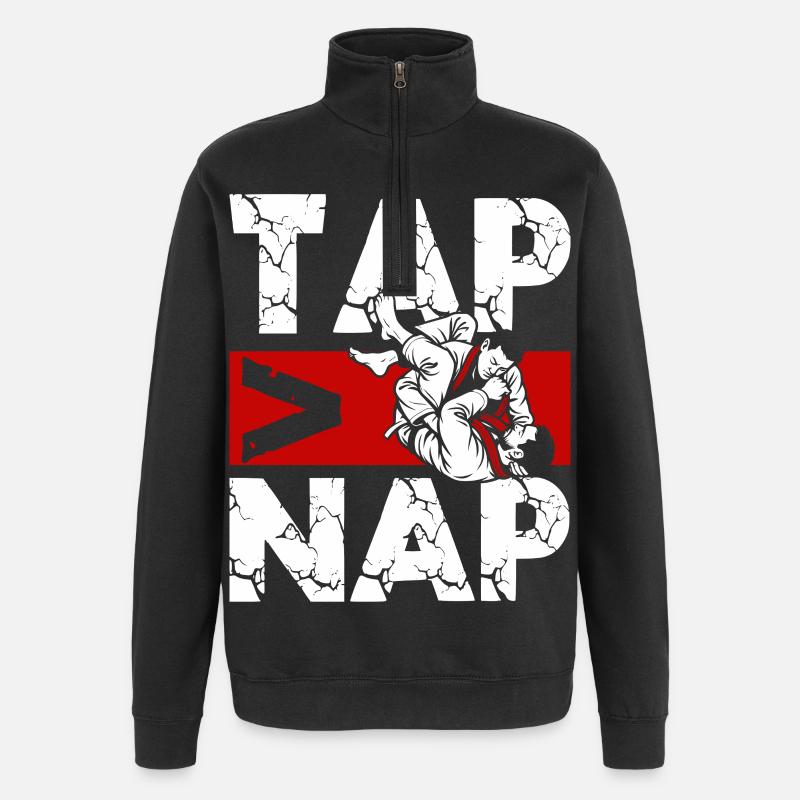 Jiu-Jitsu Brésilien BJJ Drôle - Sweat à zip 1/4 - noir