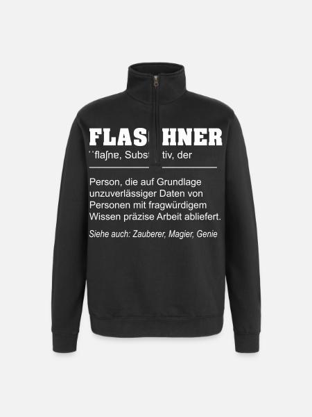 Flaschner lustige Definition - Quarter-Zip-Sweatshirt - Schwarz