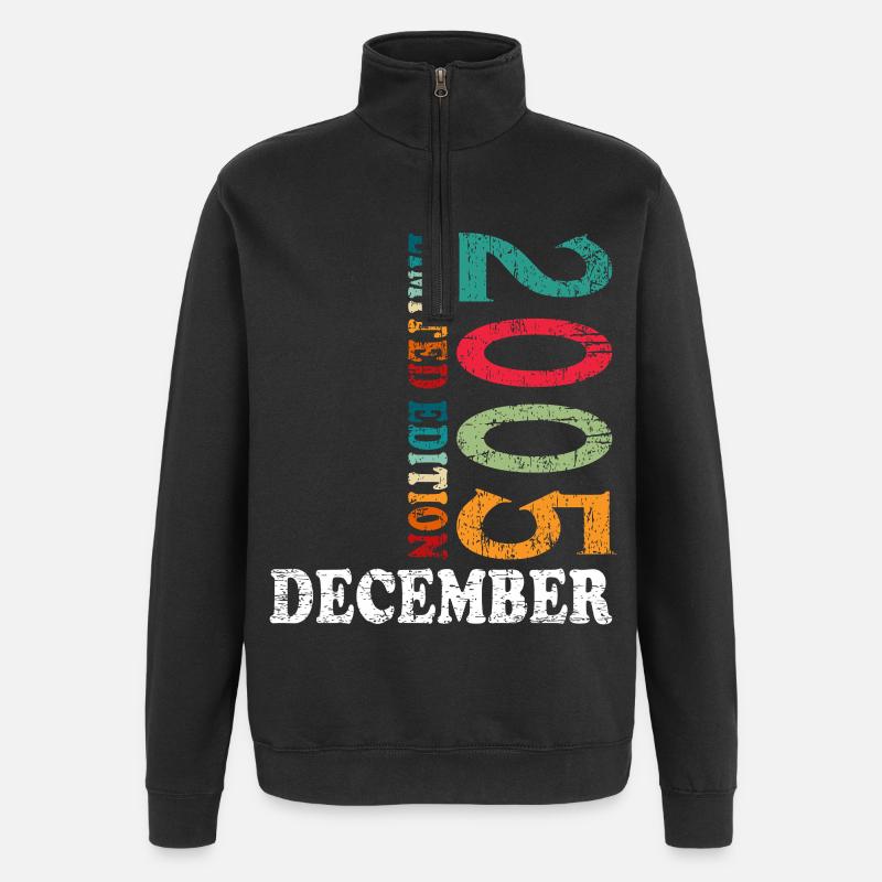 Anniversaire en décembre 2005 - décembre - Sweat à zip 1/4 - noir
