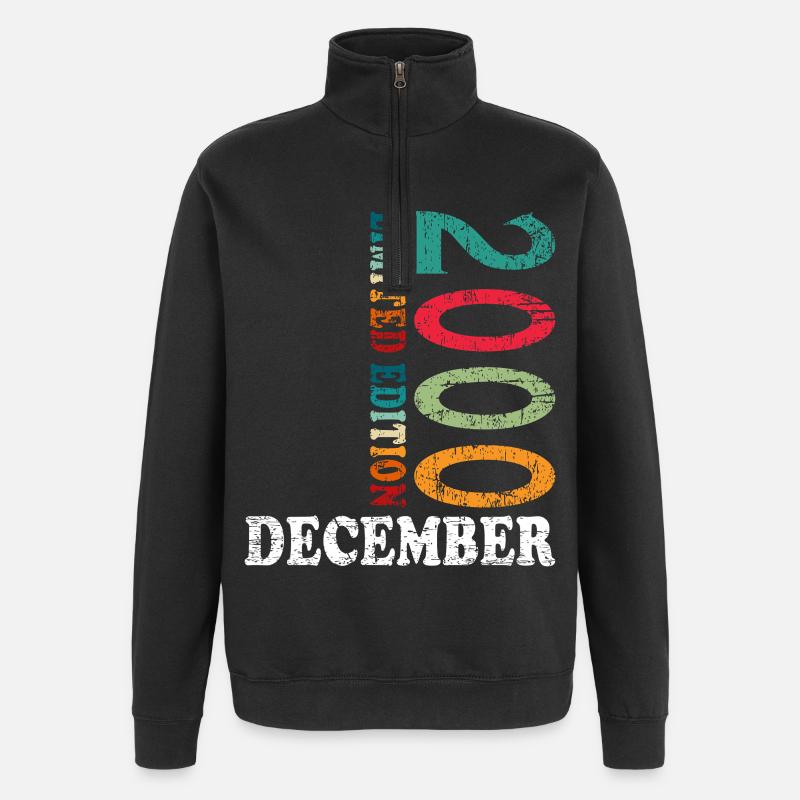 Anniversaire en décembre 2000 - décembre - Sweat à zip 1/4 - noir