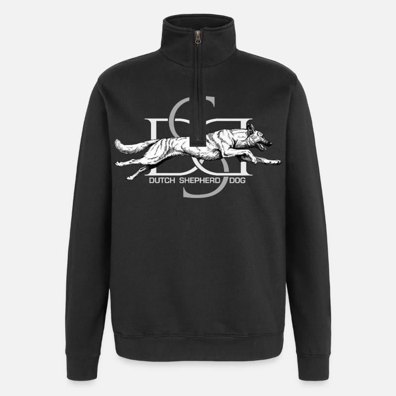 Dutchie - Holländischer Schäferhund - Quarter-Zip-Sweatshirt - Schwarz
