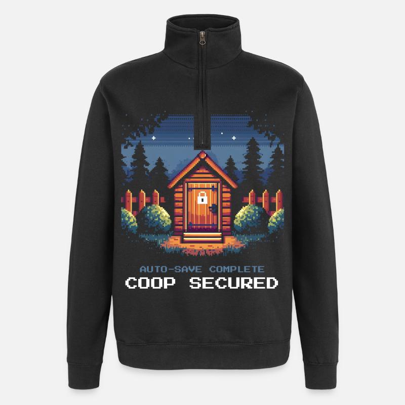 Autosave completed | Stable secured - Quarter-Zip Sweatshirt - black