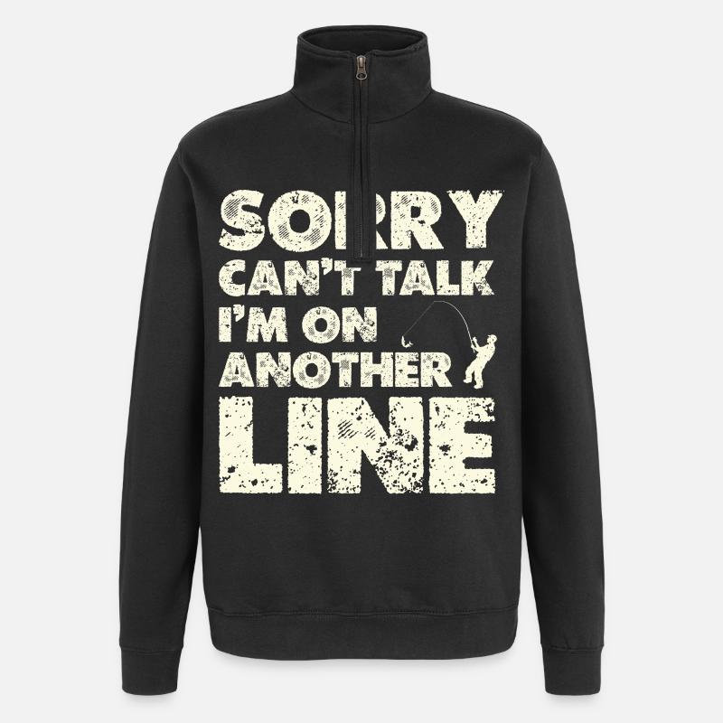 Other Line – Line-Pun Shirt - Quarter-Zip Sweatshirt - black
