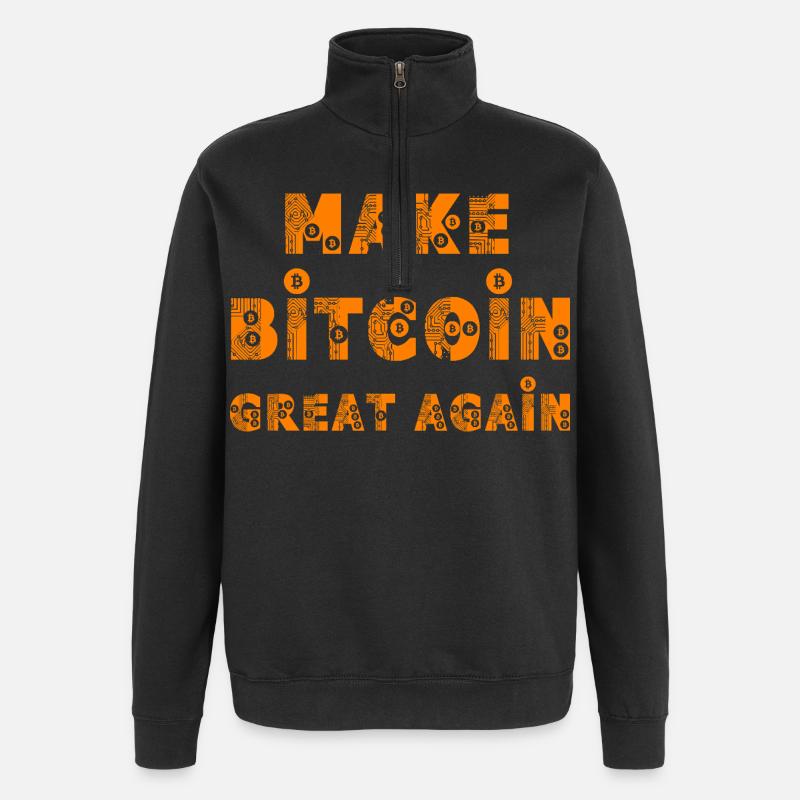 Make Bitcoin Great Again - Quarter-Zip Sweatshirt - black