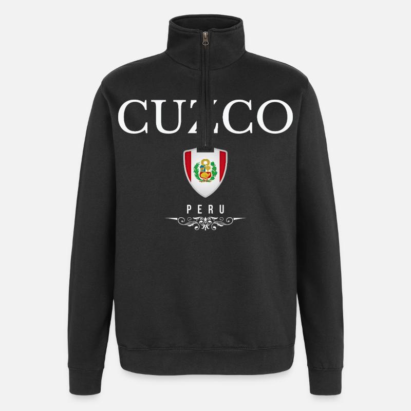 Souvenir Cuzco, Cuzco Peru - Quarter-Zip Sweatshirt - black